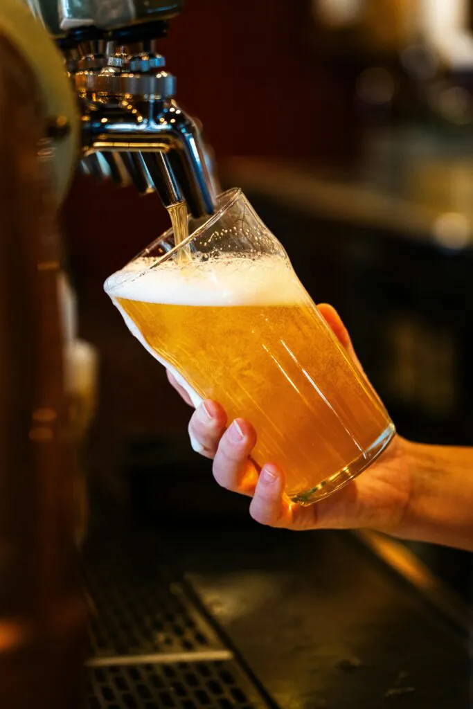 draft beer at tap
